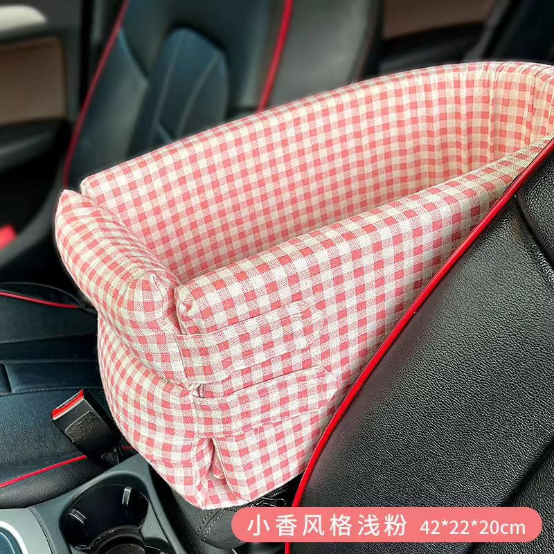 Car Central Dog Car Seat Bed Portable Carrier for Small Dogs and Cats