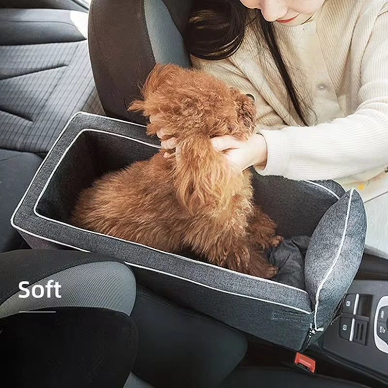 Car Central Dog Car Seat Bed Portable Carrier for Small Dogs and Cats