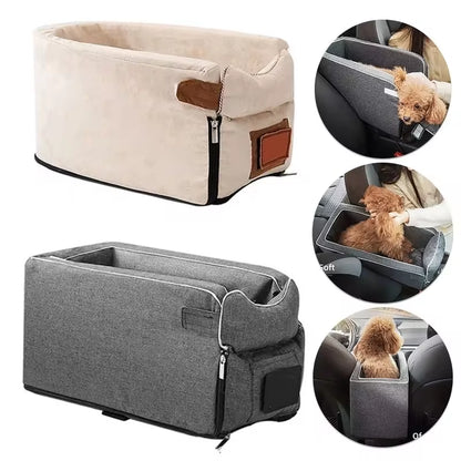 Car Central Dog Car Seat Bed Portable Carrier for Small Dogs and Cats