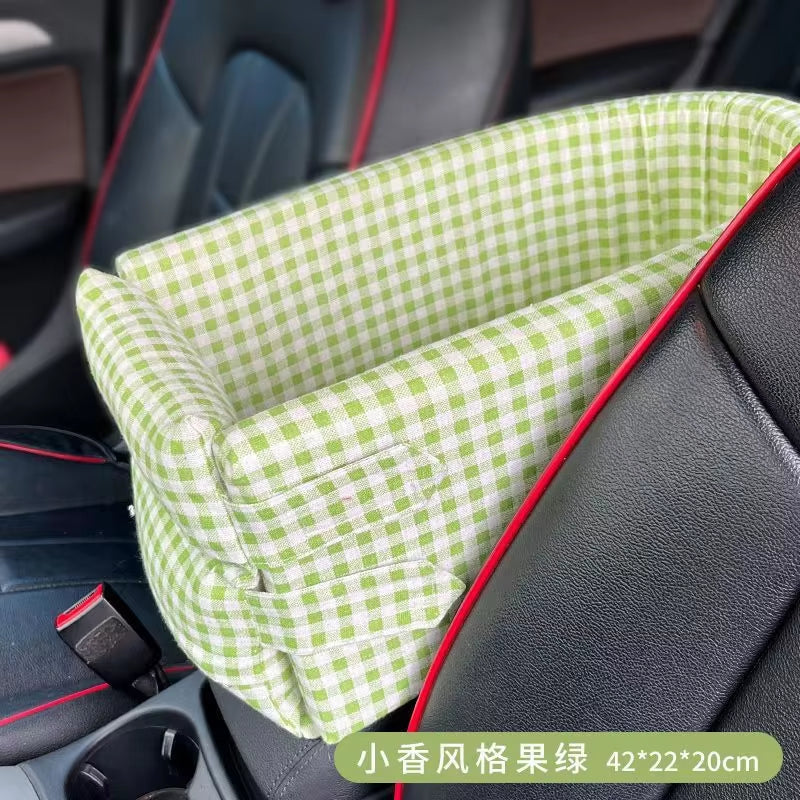 Car Central Dog Car Seat Bed Portable Carrier for Small Dogs and Cats