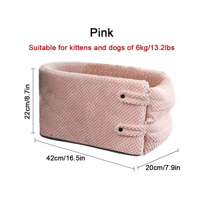 Car Central Dog Car Seat Bed Portable Carrier for Small Dogs and Cats