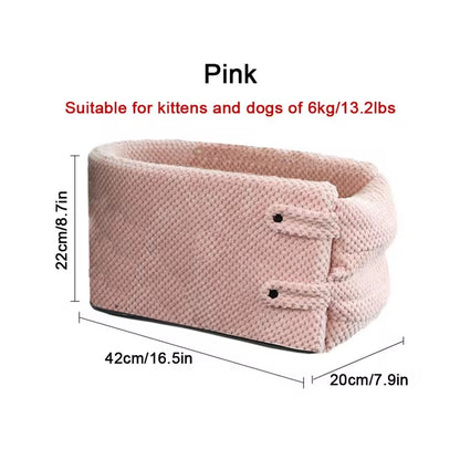 Car Central Dog Car Seat Bed Portable Carrier for Small Dogs and Cats