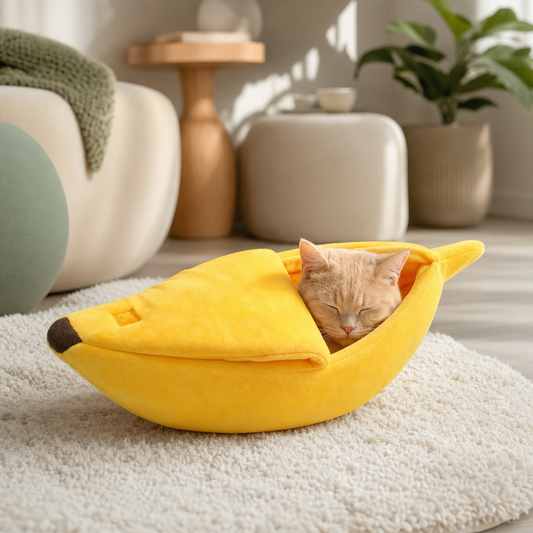 SunnyNook Banana Cat Bed