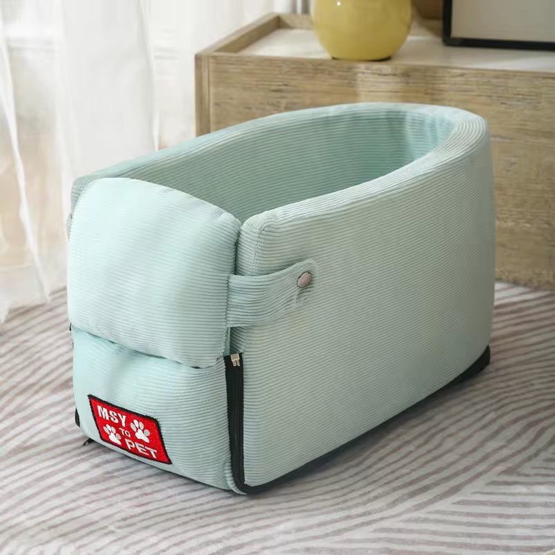 Car Central Dog Car Seat Bed Portable Carrier for Small Dogs and Cats