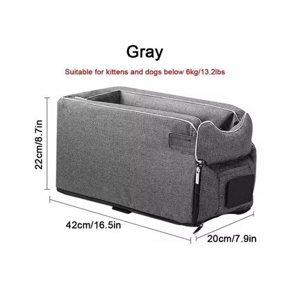 Car Central Dog Car Seat Bed Portable Carrier for Small Dogs and Cats