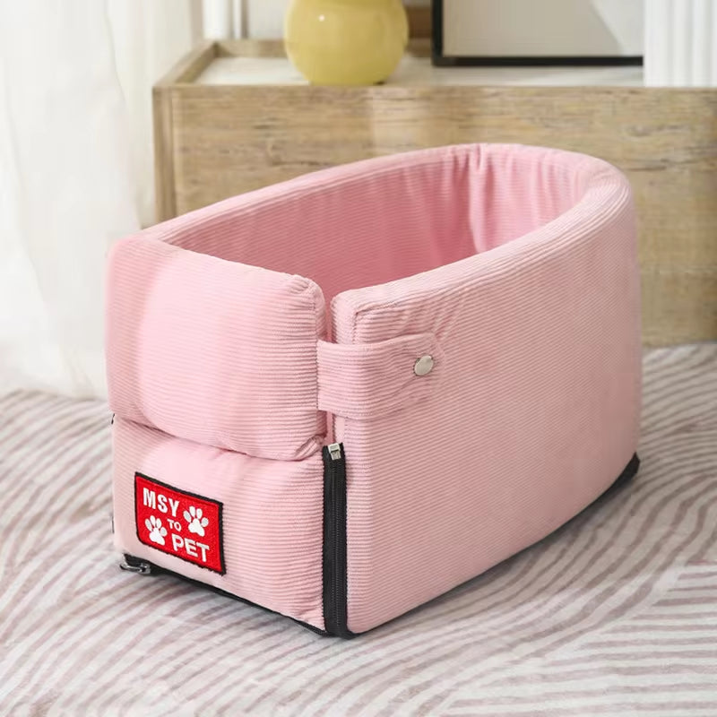 Car Central Dog Car Seat Bed Portable Carrier for Small Dogs and Cats