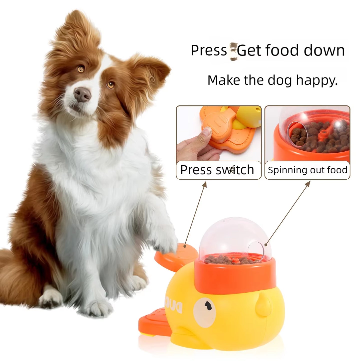 Duckdine Interactive Treat Dispenser Bowl