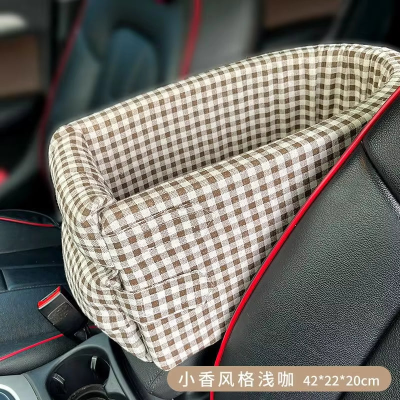 Car Central Dog Car Seat Bed Portable Carrier for Small Dogs and Cats